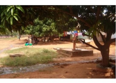 Quelélé, Bissau – Fontanário público, poço individual e água de lavagens - a contaminação hídrica deve-se principalmente à infiltração dos esgotos domésticos, uma vez que a agricultura (horto-fruticultura, orizicultura e pecuária), na última década, regrediu drasticamente, ao ritmo da expansão urbana.